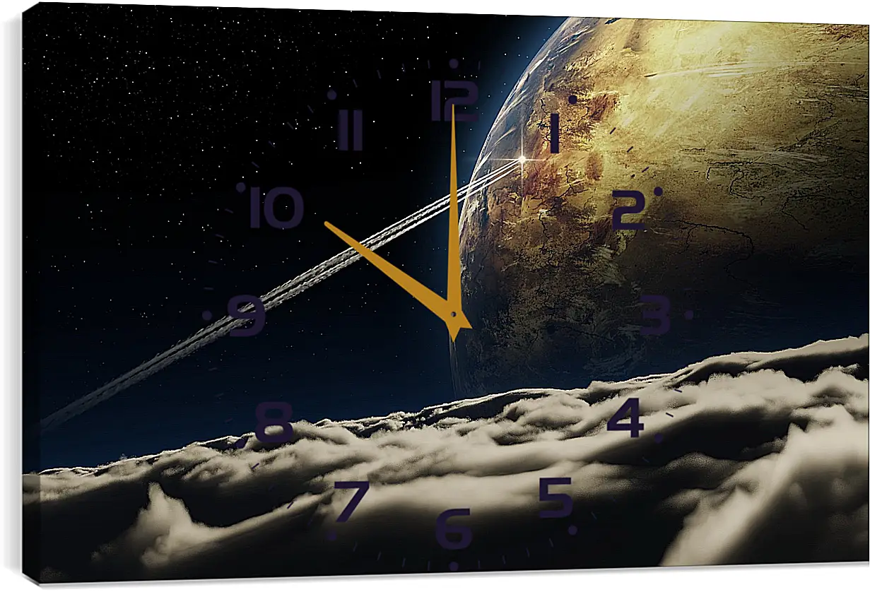 Часы картина - Космос