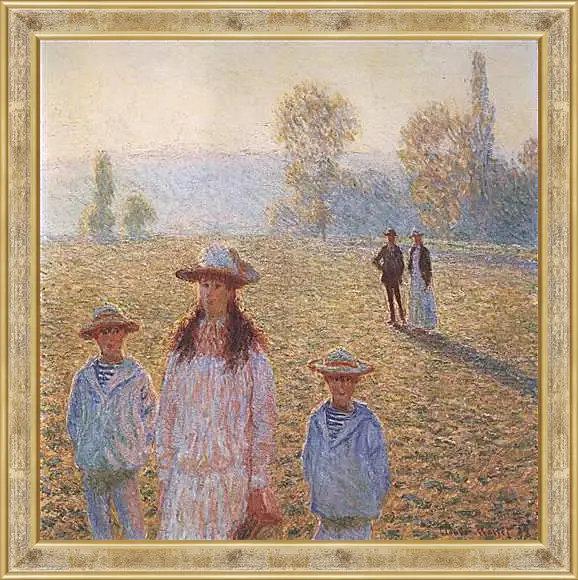 Картина в раме - Landscape with Figures, Giverny. Клод Моне