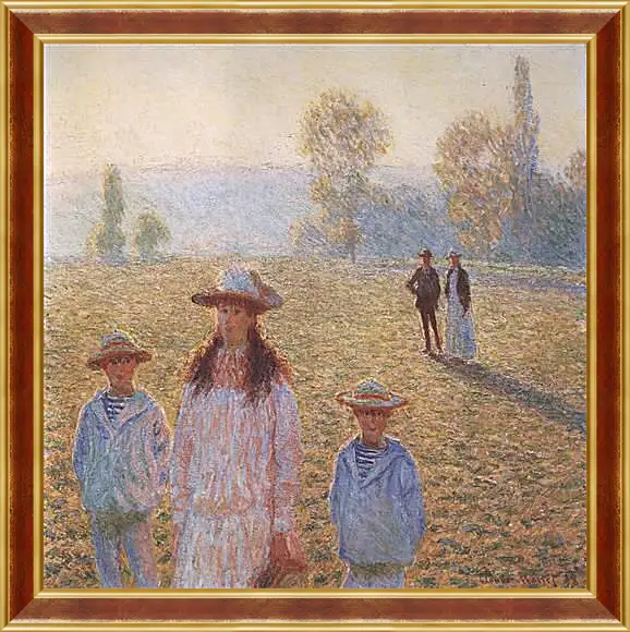 Картина в раме - Landscape with Figures, Giverny. Клод Моне