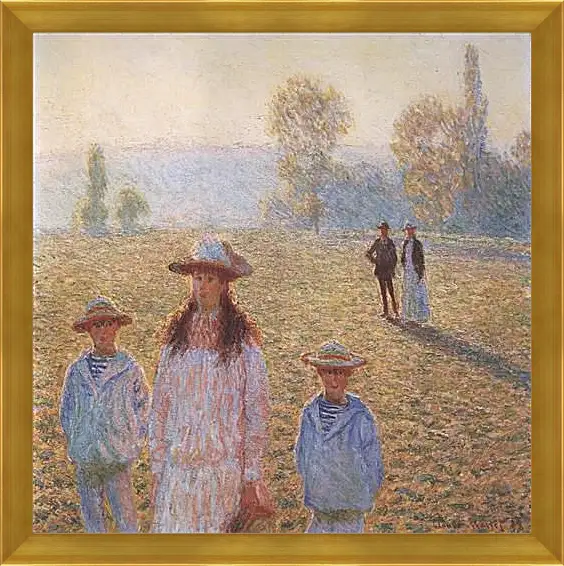 Картина в раме - Landscape with Figures, Giverny. Клод Моне