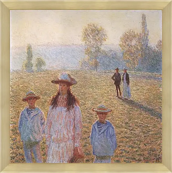 Картина в раме - Landscape with Figures, Giverny. Клод Моне