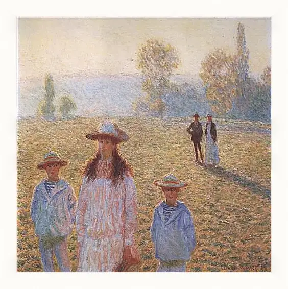 Картина в раме - Landscape with Figures, Giverny. Клод Моне