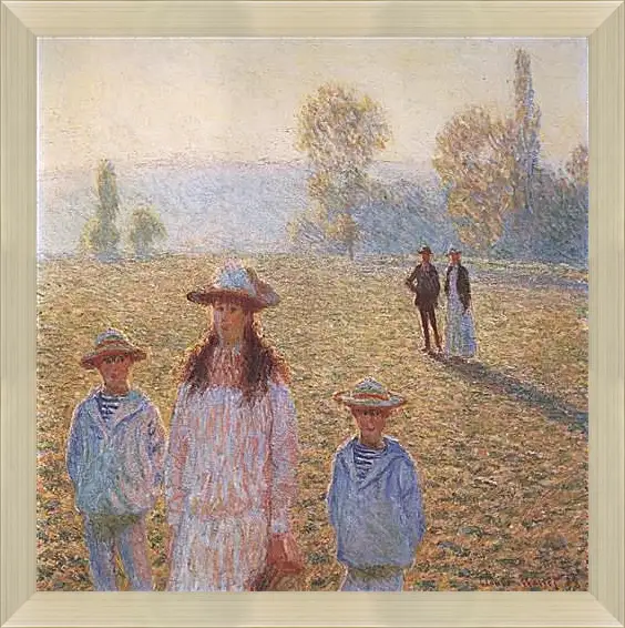 Картина в раме - Landscape with Figures, Giverny. Клод Моне