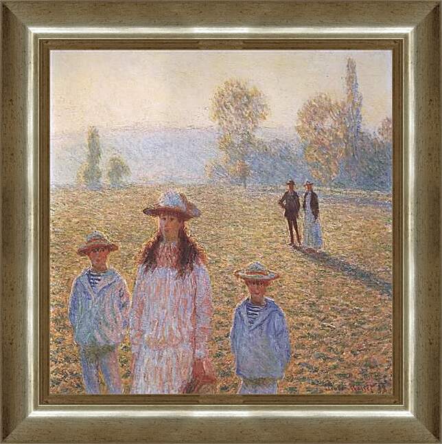 Картина в раме - Landscape with Figures, Giverny. Клод Моне