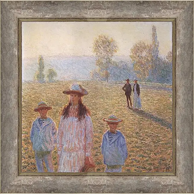 Картина в раме - Landscape with Figures, Giverny. Клод Моне