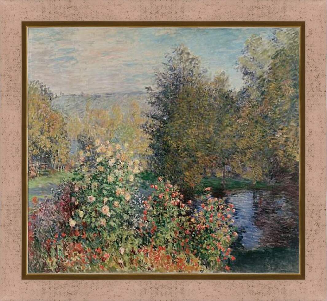 Картина в раме - Corner of the Garden at Montgeron. Клод Моне