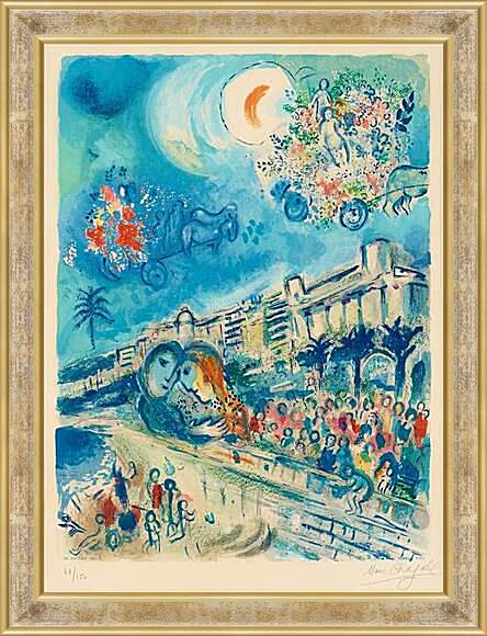 Картина в раме - Bataille de fleurs. Марк Шагал