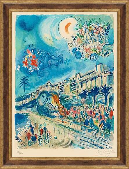 Картина в раме - Bataille de fleurs. Марк Шагал