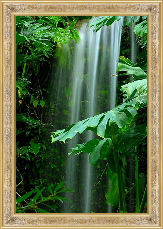 Картина в раме - Миниатюрный водопад