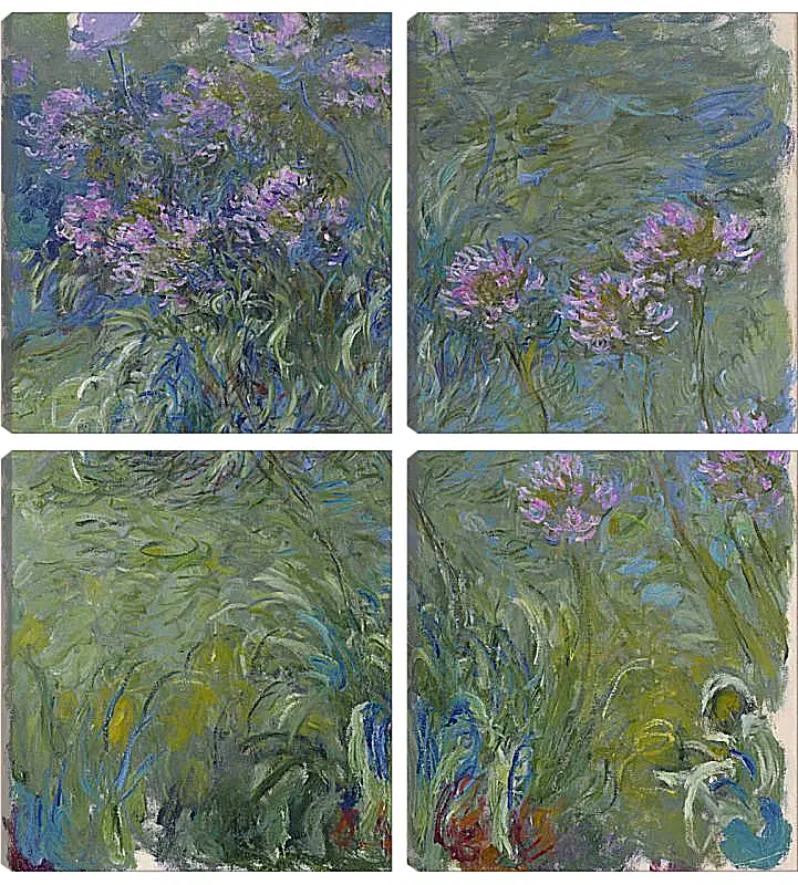 Модульная картина - Agapanthus, 1914-17. Клод Моне