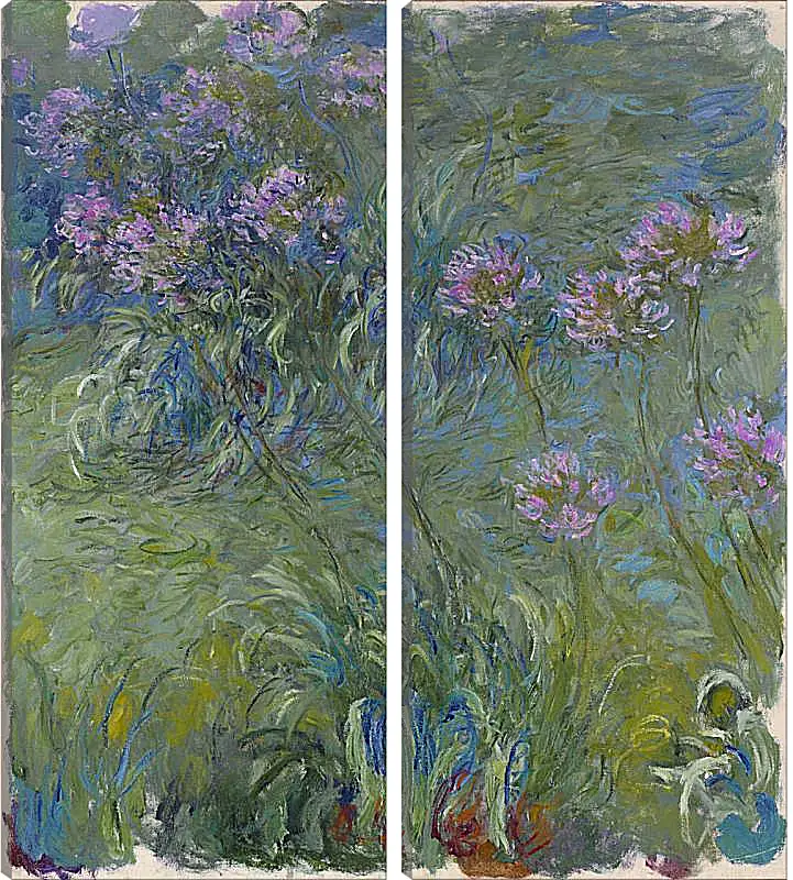 Модульная картина - Agapanthus, 1914-17. Клод Моне