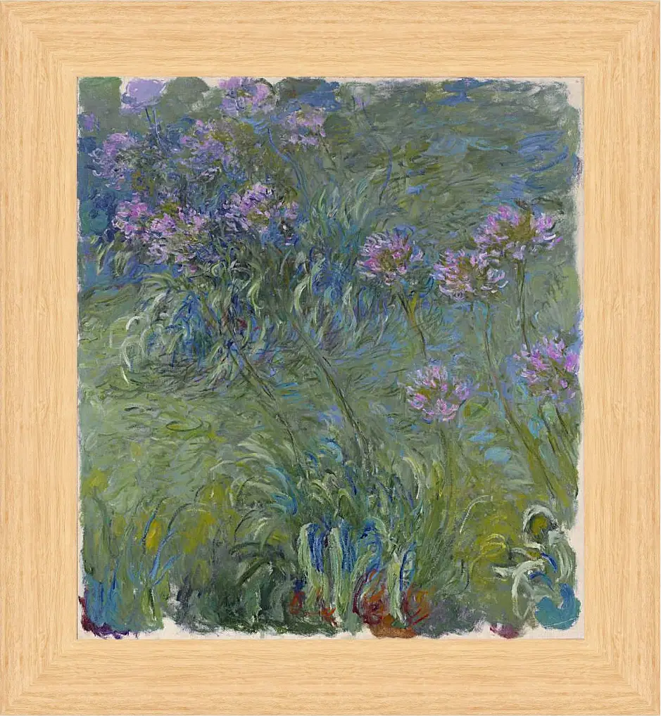 Картина в раме - Agapanthus, 1914-17. Клод Моне