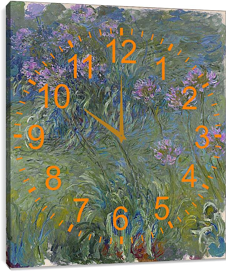 Часы картина - Agapanthus, 1914-17. Клод Моне