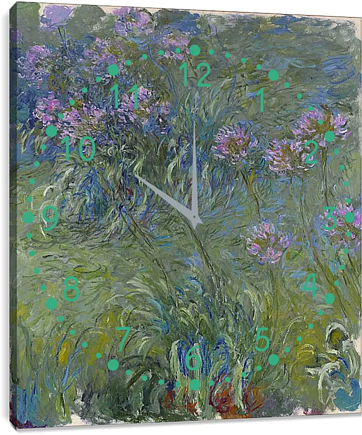 Часы картина - Agapanthus, 1914-17. Клод Моне