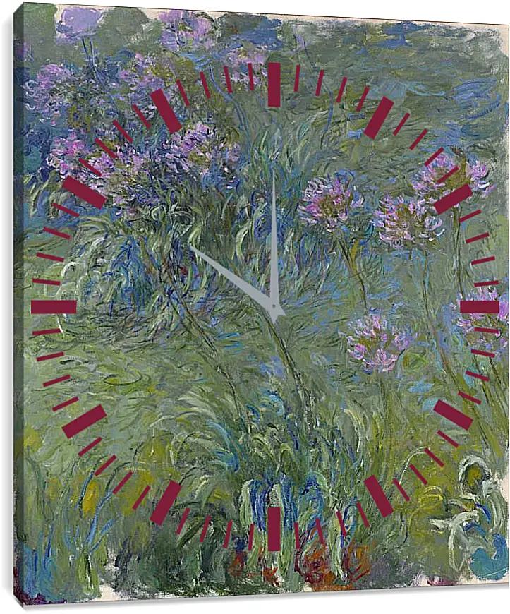 Часы картина - Agapanthus, 1914-17. Клод Моне