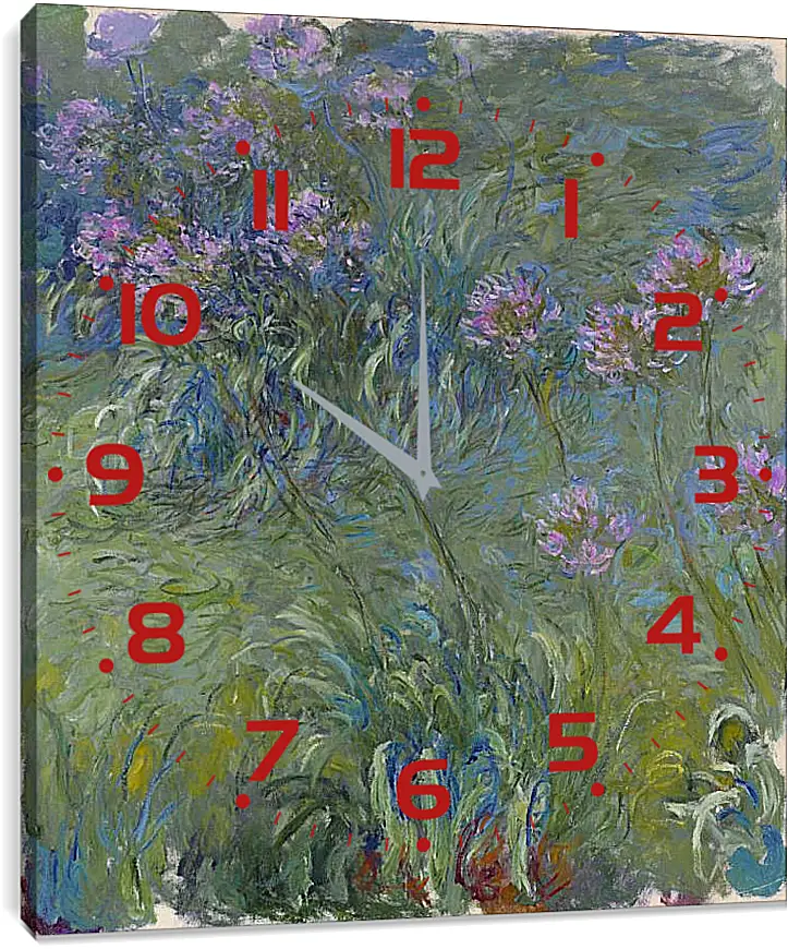 Часы картина - Agapanthus, 1914-17. Клод Моне