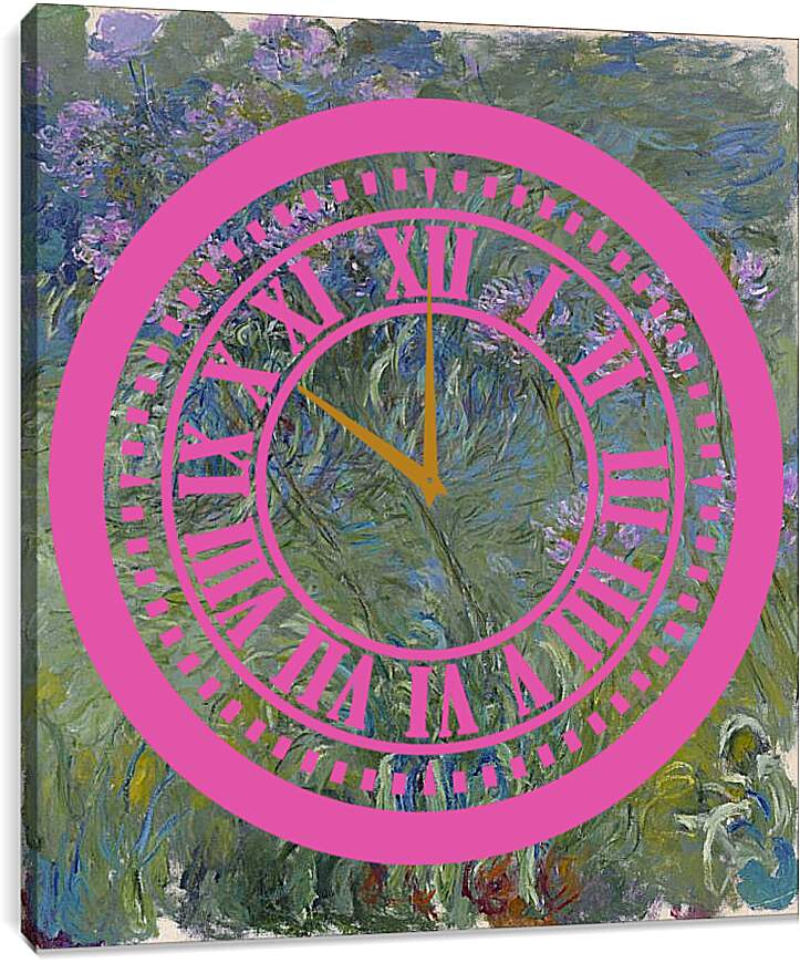 Часы картина - Agapanthus, 1914-17. Клод Моне