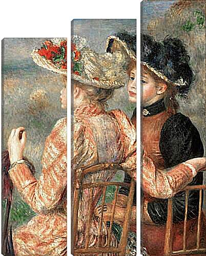 Модульная картина - Two Women In A Garden. Пьер Огюст Ренуар
