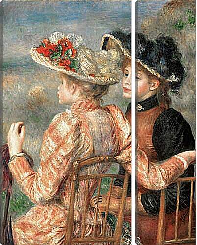 Модульная картина - Two Women In A Garden. Пьер Огюст Ренуар