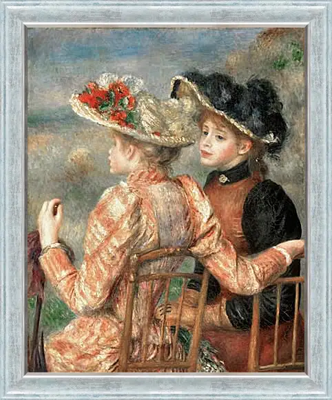 Картина в раме - Two Women In A Garden. Пьер Огюст Ренуар