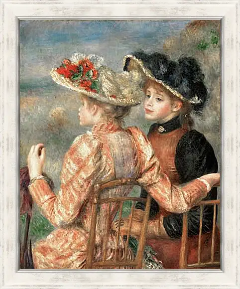 Картина в раме - Two Women In A Garden. Пьер Огюст Ренуар