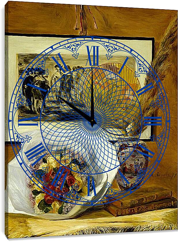 Часы картина - Французскя живопись. Пьер Огюст Ренуар
