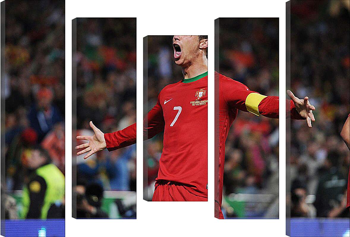 Модульная картина - Криштиану Роналду капитан сборной Португалии.