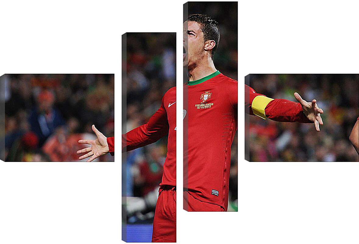 Модульная картина - Криштиану Роналду капитан сборной Португалии.