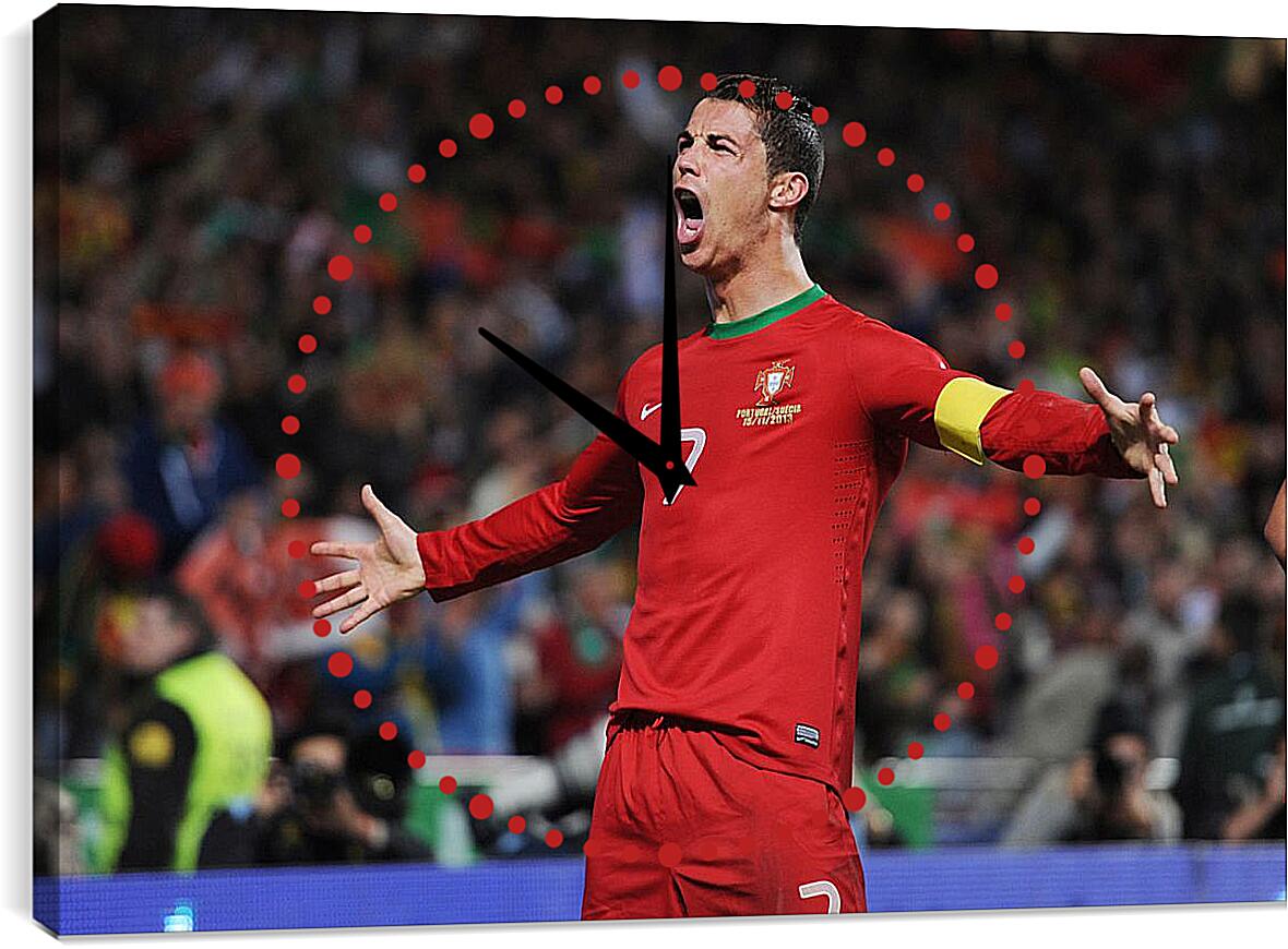 Часы картина - Криштиану Роналду капитан сборной Португалии.