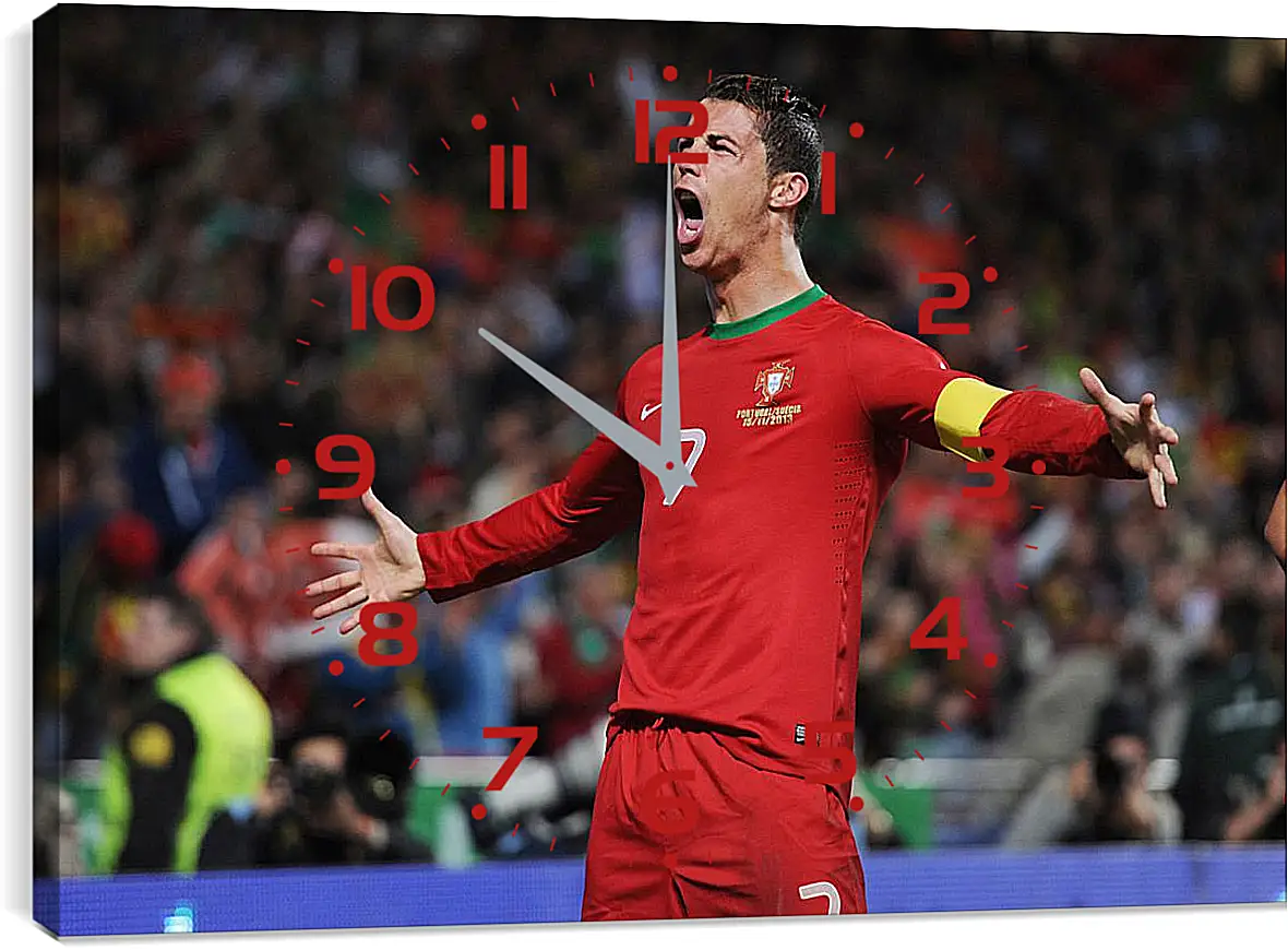 Часы картина - Криштиану Роналду капитан сборной Португалии.