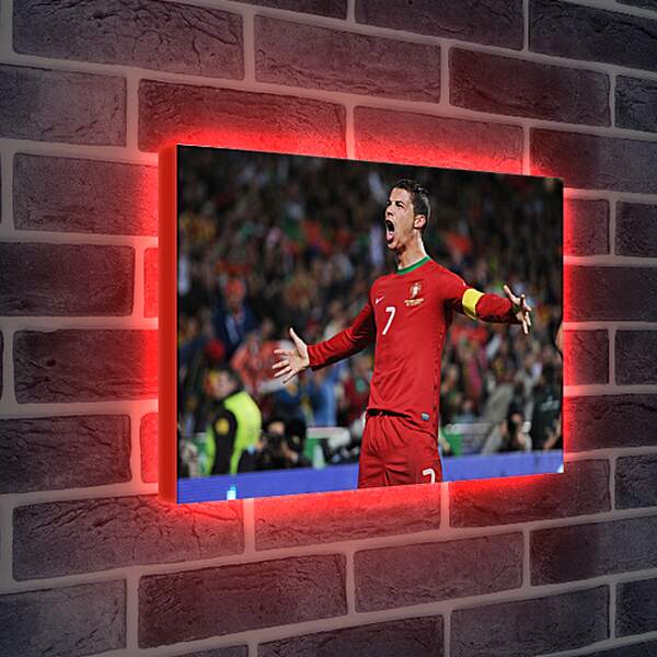 Лайтбокс световая панель - Криштиану Роналду капитан сборной Португалии.