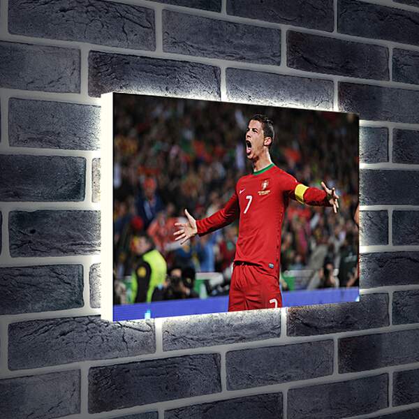 Лайтбокс световая панель - Криштиану Роналду капитан сборной Португалии.