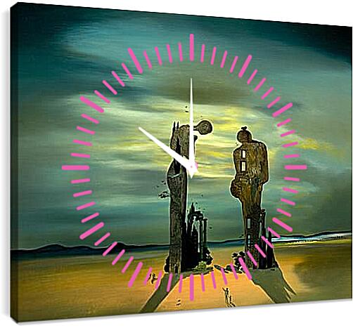 Часы картина - Archeological Reminiscence Millet S Angelus. (Археологический отголосок «Анжелюса» Милле) Сальвадор Дали
