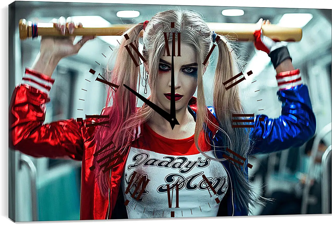 Часы картина - Харли Квинн (Harley Quinn)