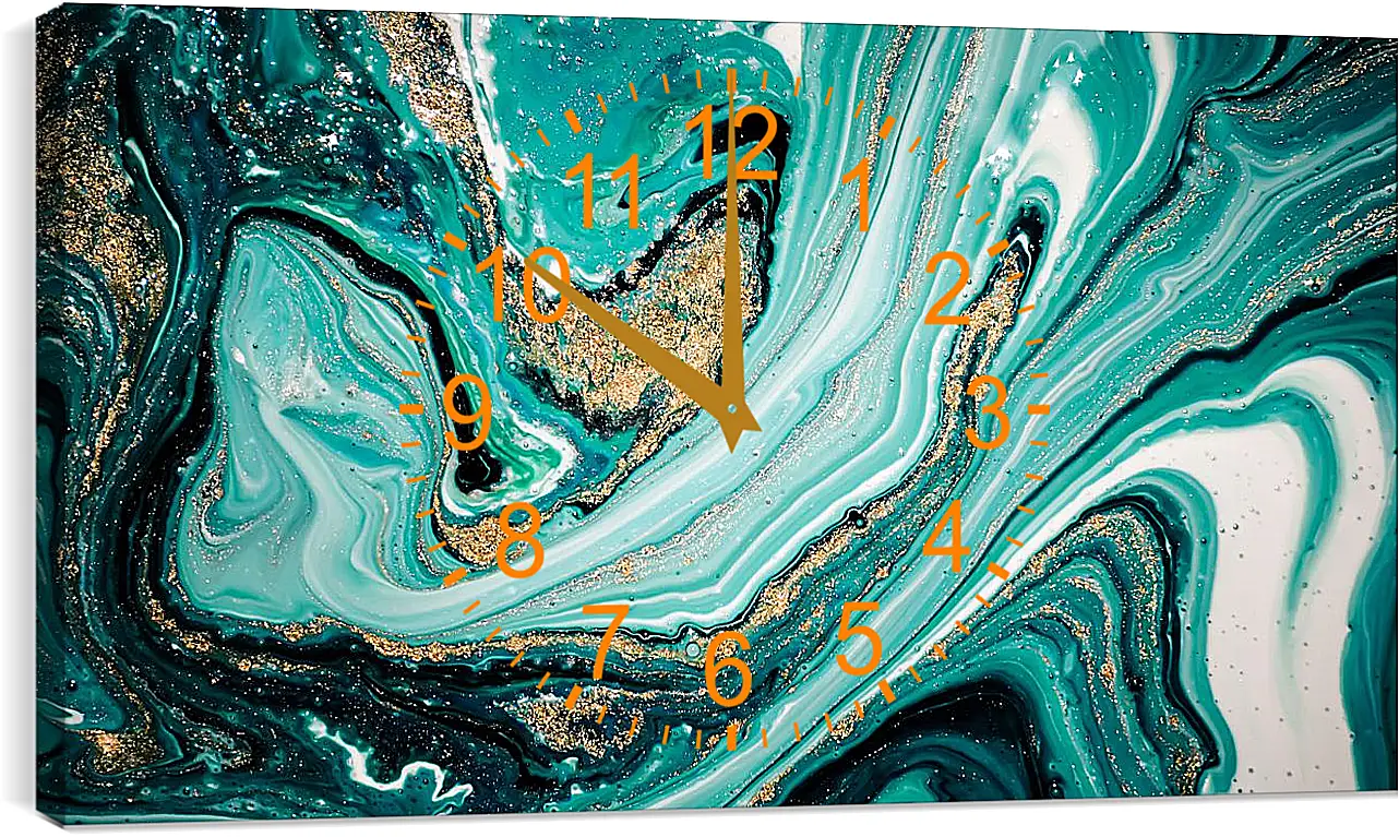 Часы картина - Бирюза