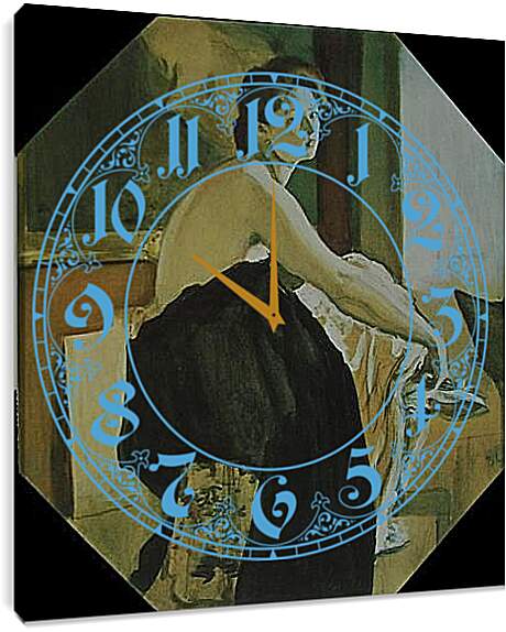 Часы картина - Натурщица. Валентин Александрович Серов