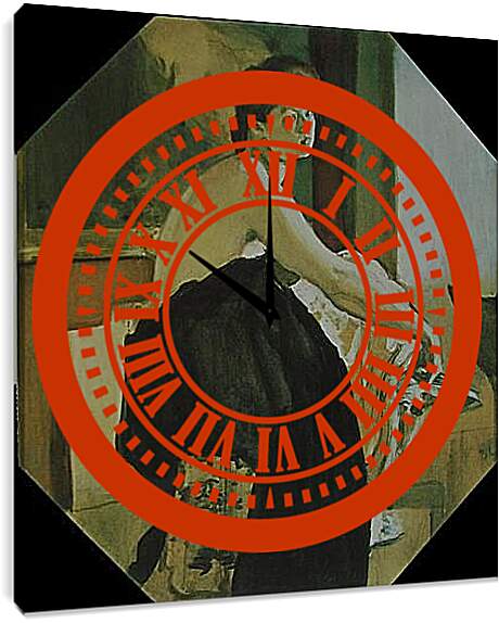 Часы картина - Натурщица. Валентин Александрович Серов