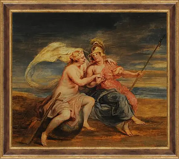 Картина в раме - Allegory of Fortune and Virtue. Питер Пауль Рубенс