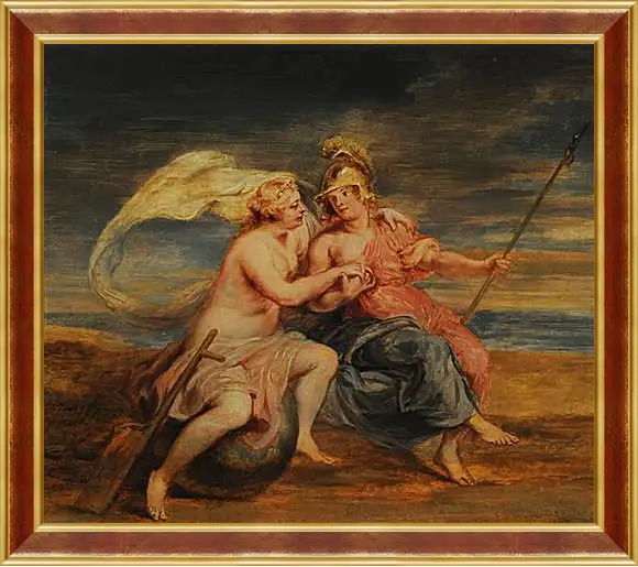 Картина в раме - Allegory of Fortune and Virtue. Питер Пауль Рубенс