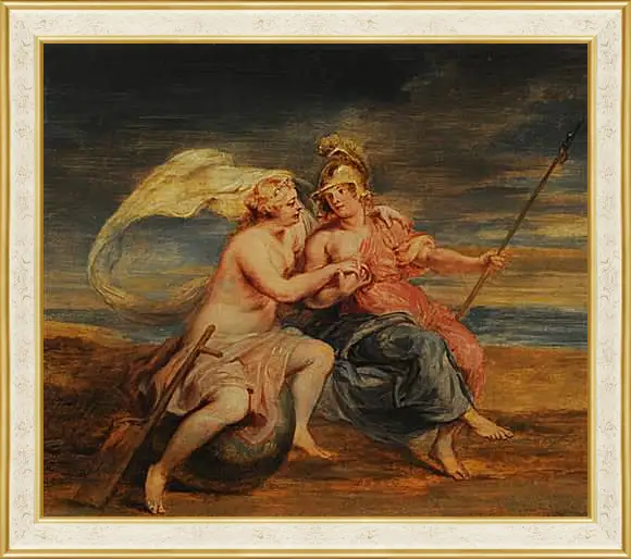 Картина в раме - Allegory of Fortune and Virtue. Питер Пауль Рубенс