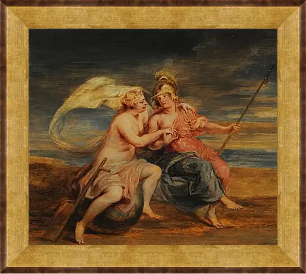 Картина в раме - Allegory of Fortune and Virtue. Питер Пауль Рубенс