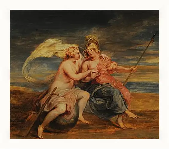 Картина в раме - Allegory of Fortune and Virtue. Питер Пауль Рубенс