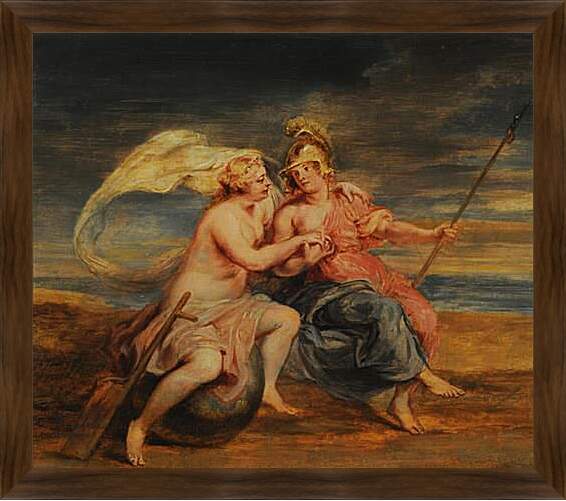 Картина в раме - Allegory of Fortune and Virtue. Питер Пауль Рубенс