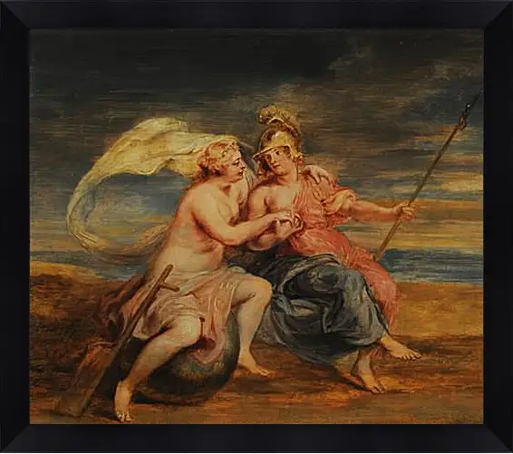 Картина в раме - Allegory of Fortune and Virtue. Питер Пауль Рубенс