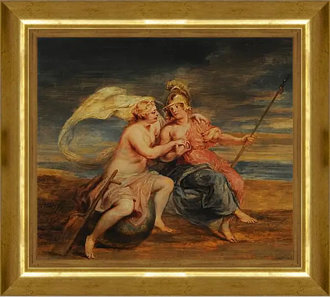 Картина в раме - Allegory of Fortune and Virtue. Питер Пауль Рубенс