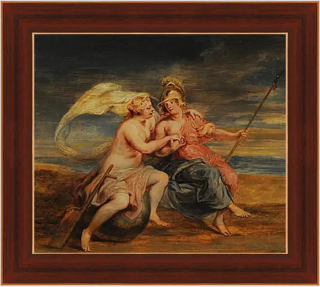 Картина в раме - Allegory of Fortune and Virtue. Питер Пауль Рубенс