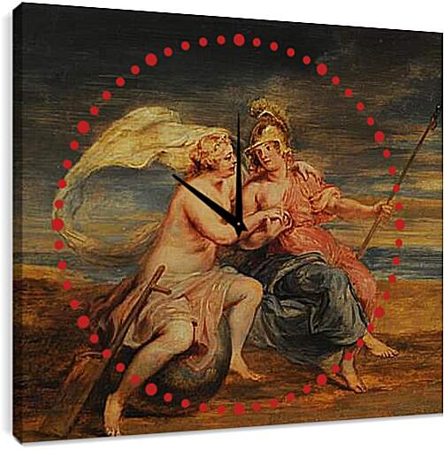 Часы картина - Allegory of Fortune and Virtue. Питер Пауль Рубенс