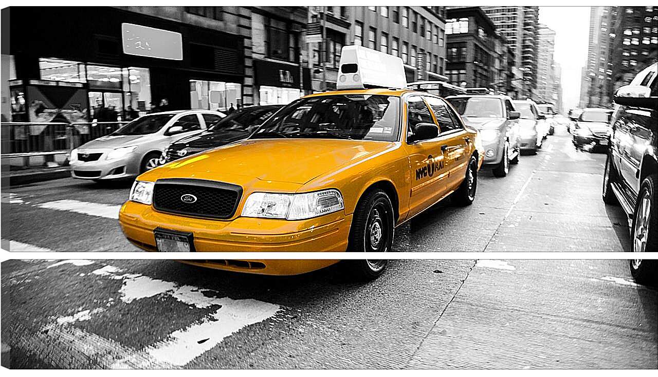 Модульная картина - Такси. Нью-Йорк.