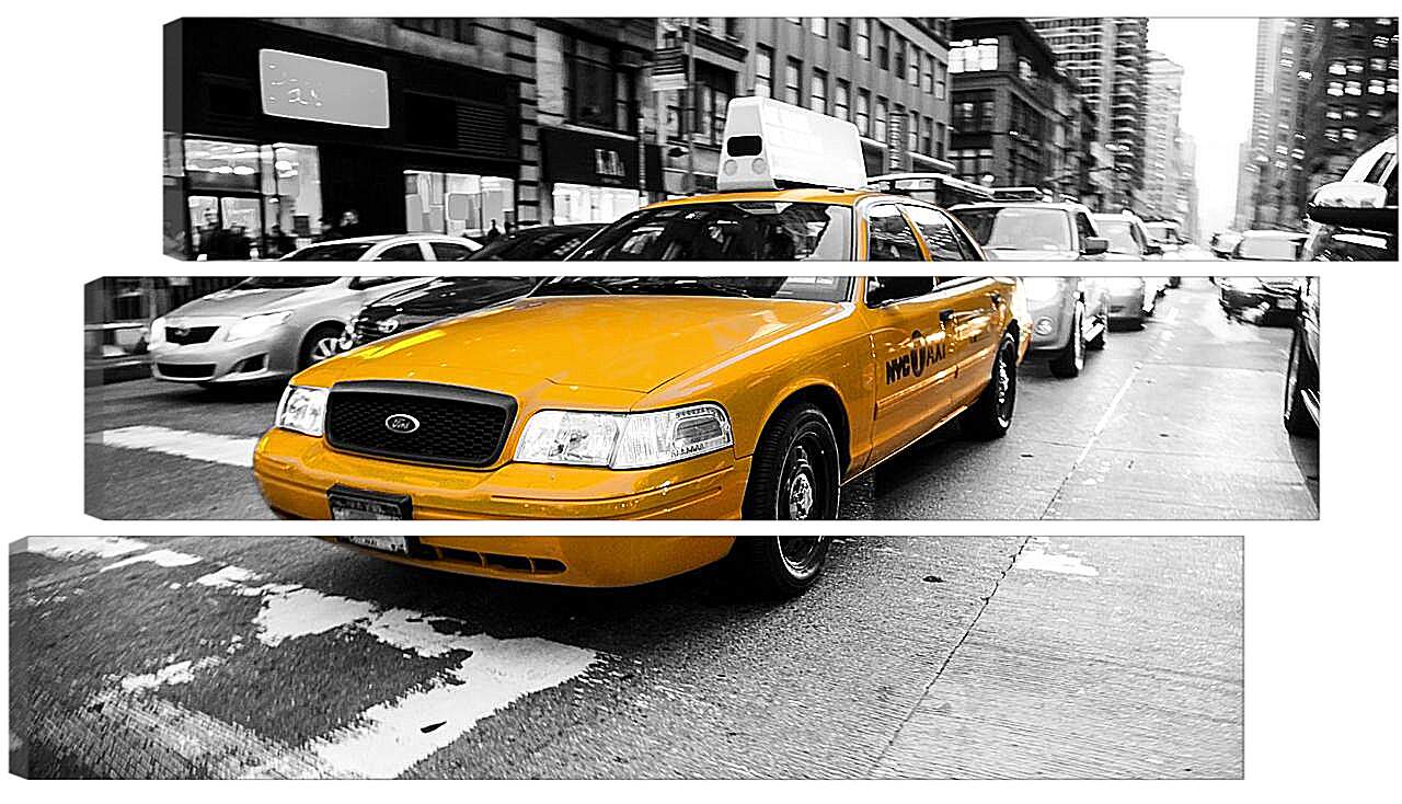 Модульная картина - Такси. Нью-Йорк.