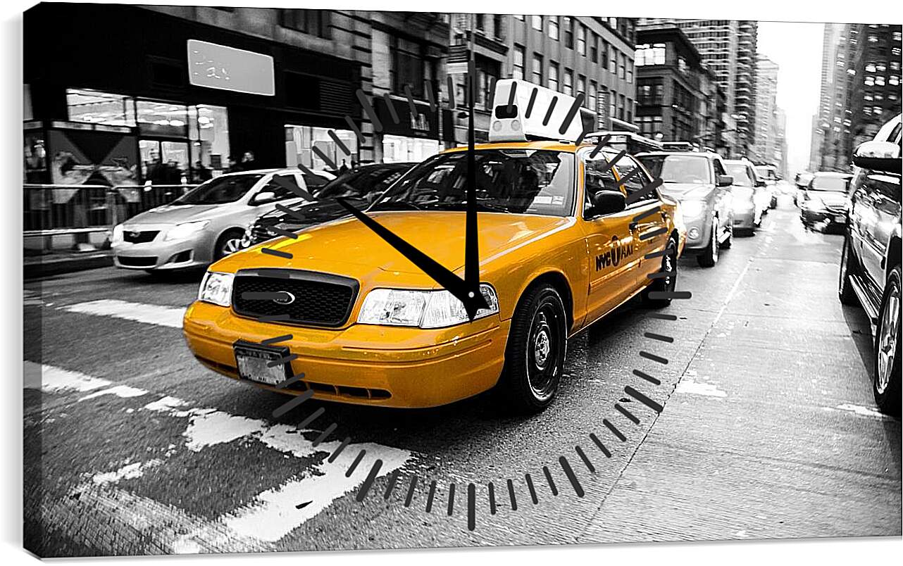 Часы картина - Такси. Нью-Йорк.